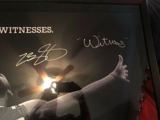 LEBRON JAMES WITNESS poster Signed,  Framed And Authenticated By Upper Deck 2