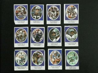 1972 Sunoco Football Stamps Dallas Cowboys Complete Set All 24