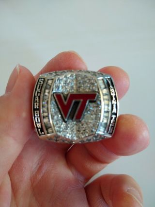 2011 Virginia Tech Hokies Player Sugar Bowl Championship Ring Ncaa Jostens