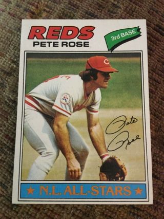 1977 Topps Pete Rose 450 Nm/mint Cincinnati Reds Hit Kingb