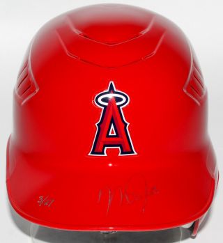 Mike Trout Autographed Angels Authentic On - Field Batting Helmet Steiner Le 3/27