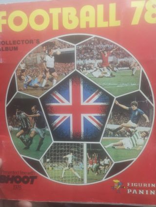 Vintage Panini : Football 78 Sticker Album : One Missing Sticker