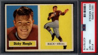 1957 Topps 116 Dick Moegle 49ers Psa 8 698616