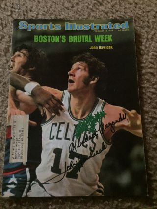 John Havlicek Autographed Sports Illustrated Cover
