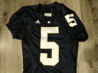 2009 Adidas Team Issued Authentic Game Notre Dame Football Home Jersey 5