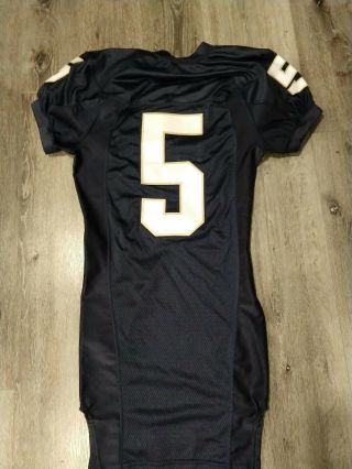2009 ADIDAS TEAM ISSUED AUTHENTIC GAME NOTRE DAME FOOTBALL HOME JERSEY 5 4