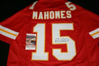Patrick Mahomes signed jersey,  Kansas City Chiefs,  Texas Tech,  JSA 2