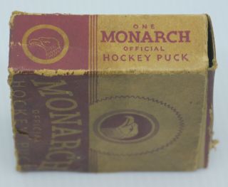 OLD MONARCH OFFICIAL HOCKEY PUCK,  SPORTING GOODS COLLECTIBLE 3