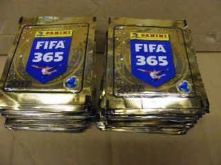 100 Packets Of 2017 Panini Fifa 365 Stickers