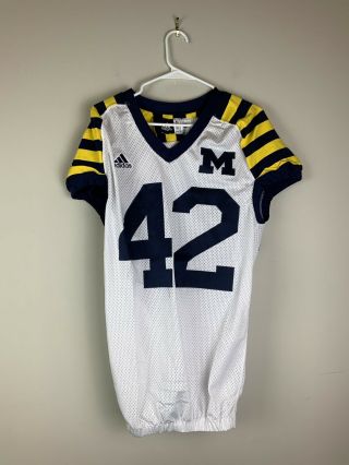 Game Worn University Of Michigan Wolverines Football Jersey 42 Size 40