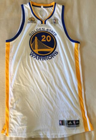 Golden State Warriors Ekpe Udoh Game Worn 50th Anniversary Jersey Meigray