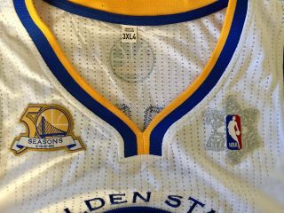 Golden State Warriors Ekpe Udoh Game Worn 50th Anniversary Jersey MeiGray 4