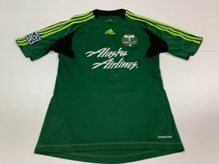 Portland Timbers Adidas Men’s Green Soccer Jersey - Medium - Marks On Front