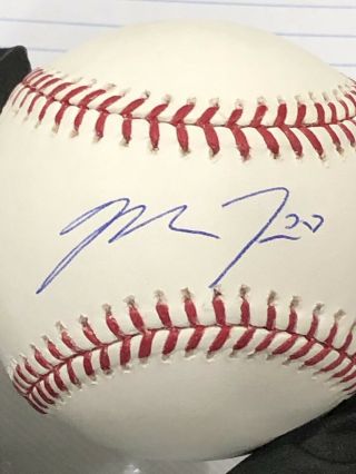 Mike Trout Signed Autograph Official Major League Baseball PSA MVP Rookie Era 2