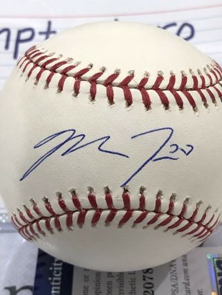 Mike Trout Signed Autograph Official Major League Baseball PSA MVP Rookie Era 3