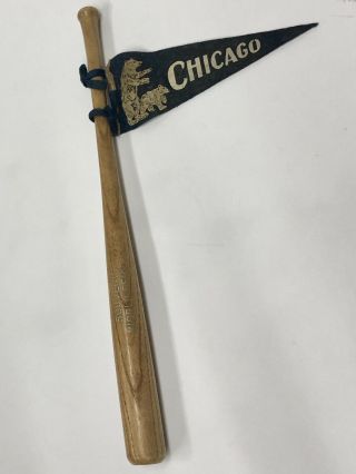 1938 Chicago Cubs World Series Souvenir Mini Bat & Pennant