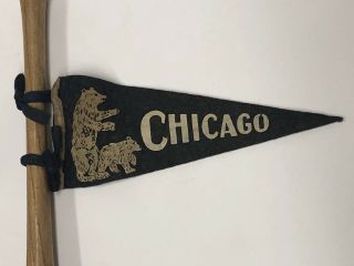 1938 CHICAGO CUBS WORLD SERIES SOUVENIR MINI BAT & PENNANT 4