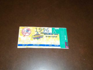 1996 York Yankees Vs Baltimore Orioles Alcs Ticket Stub Game 1 Jeter Hr