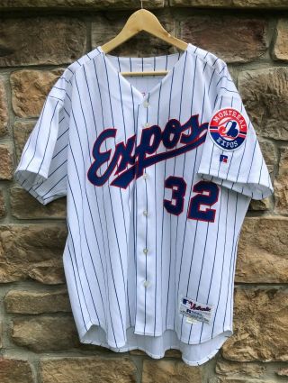 2002 Montreal Expos Jim Brower Game Worn Authentic Russell Mlb Jersey Size 52