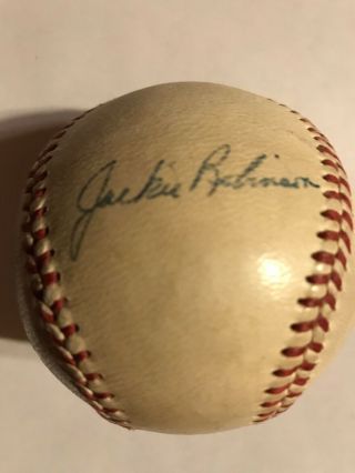 Jackie Robinson Signed Spalding Official National League Baseball Cond