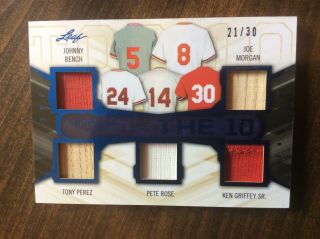 2019 Leaf In The Game - Sports The 10 Reds/yankees 21/30