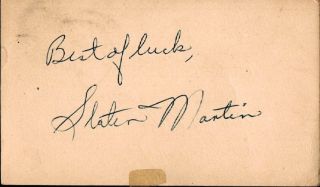 Vintage Slater Martin Autograph - 1957