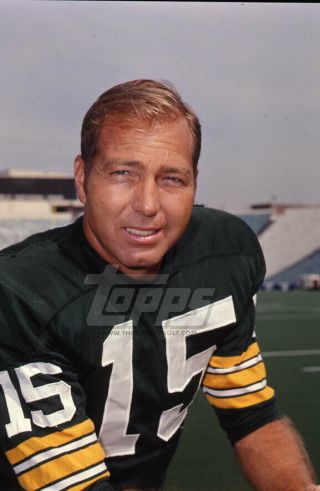 1969 Topps Football Color Negative.  Bart Starr Packers