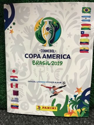 Softcover Album,  5 Packs Stickers - 2019 Panini Copa America Brasil