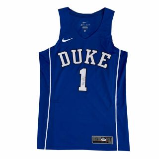 Zion Williamson Autographed Duke Blue Devils Nike Basketball Jersey Psa Dna