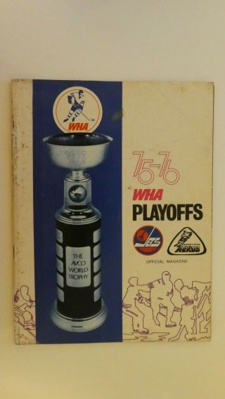 Wha Winnipeg Jets Vs Houston Aeros 1976 Avco Cup Program