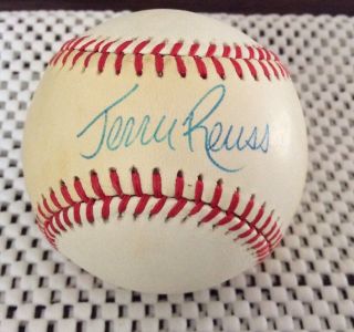Jerry Reuss Signed Baseball Los Angeles Dodgers Ws Champs