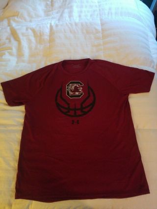 South Carolina Gamecocks Under Armour T Shirt Size Large Ncaa Sec Basketball