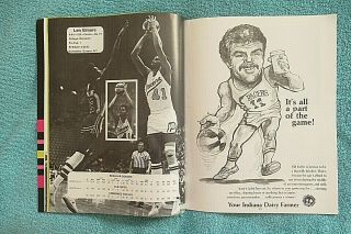 1975 ABA VIRGINIA SQUIRES vs INDIANA PACERS BASKETBALL PROGRAM LEN ELMORE 4