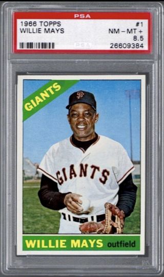 1966 Topps Willie Mays Psa 8.  5 Nm - Mt,  Only 25 Higher