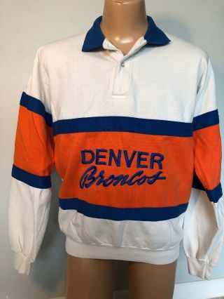 Vintage 80’s Denver Broncos Logo 7 Sweatshirt Xl Nfl Football Made In Usa