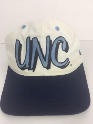 Vtg Unc North Carolina Tarheels Snapback Hat Cap Wrap Around Logo Ncaa The Game