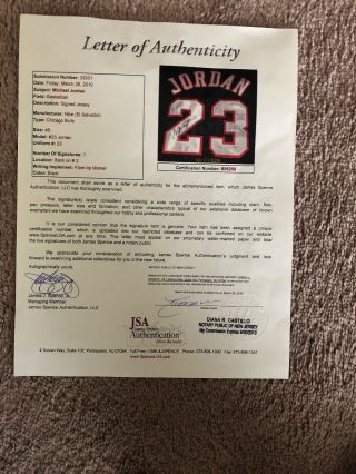 Michael Jordan Autographed 1997 - 1998 NBA Finals Nike Jersey JSA LOA 3