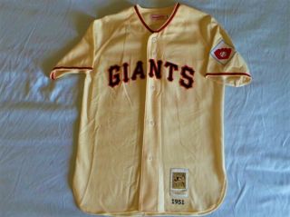 Mitchell Ness M&n Authentic York Giants Willie Mays Jersey 44 L Wool Flannel
