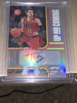 2018 - 19 Panini Contenders Optic Up & Coming Autographs Trae Young AUTO 97/99 RC 2