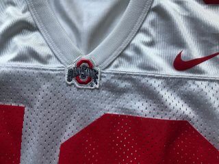 Ohio State University Buckeyes Mens Nike Football Jersey Size Medium White EUC 3