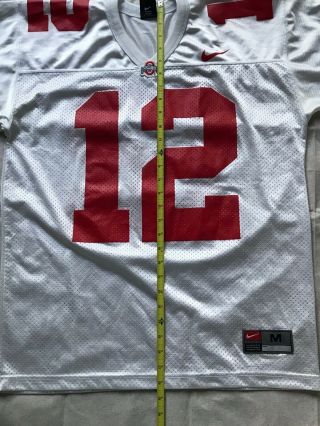 Ohio State University Buckeyes Mens Nike Football Jersey Size Medium White EUC 5