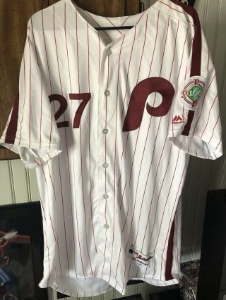 Phillies Game Issued/ Worn Aaron Nola Tbtc Jersey Mlb Holo 2