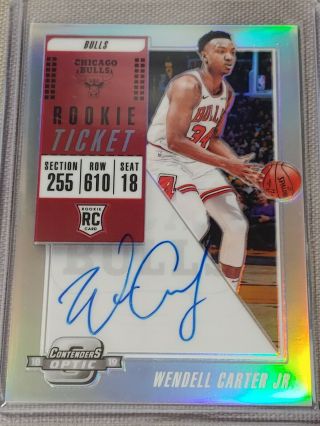 2018 - 19 Panini Contenders Optic Auto Wendell Carter Jr