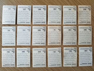 18 x PANINI - ARGENTINA 1978 WORLD CUP STICKERS 2