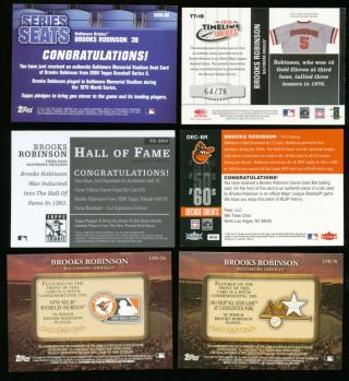 2003 - 2009 Brooks Robinson 6 Ct Game and Patches Baltimore Orioles HOF BR 2
