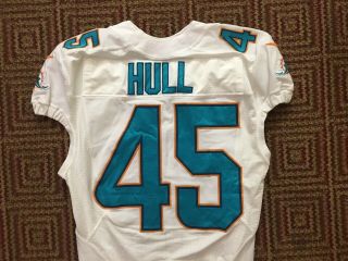 Nfl Miami Dolphins Mike Hull Game Worn Jersey 50th Anniversary Penn State