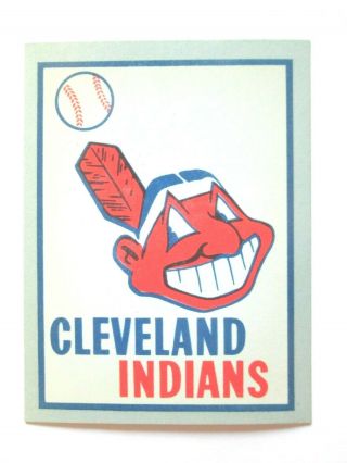 1960 Fleer Baseball Team Decals - Cleveland Indians (ex - Mt)