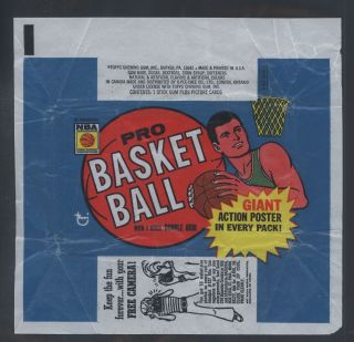 1970 Topps Basketball Wax Pack Wrapper 692282