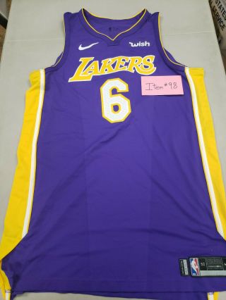 Nike Nba Authentic Lakers Team Issued Williams Purple Jersey 2017 - 18 Season