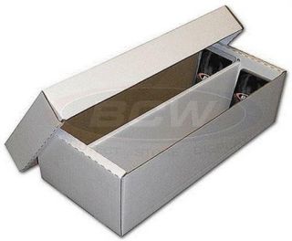 One Bcw Cardboard 2 - Row Baseball Trading Card Shoe Box 1600 Count Storage
